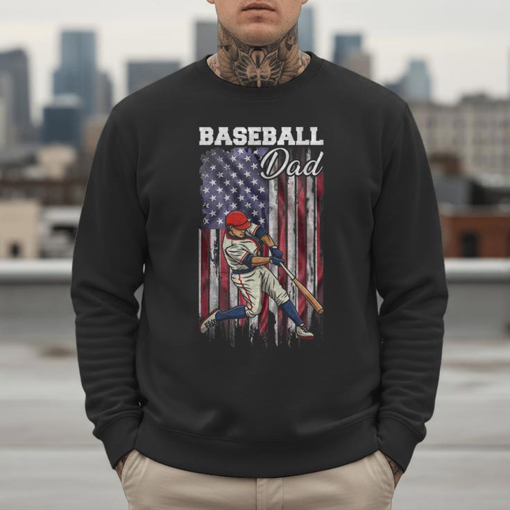 Vintage USA Flag Baseball Player Proud Baseball Dad Men Sweatshirt Vintage USA Flag Baseball Player Proud Baseball Dad Men Sweatshirt