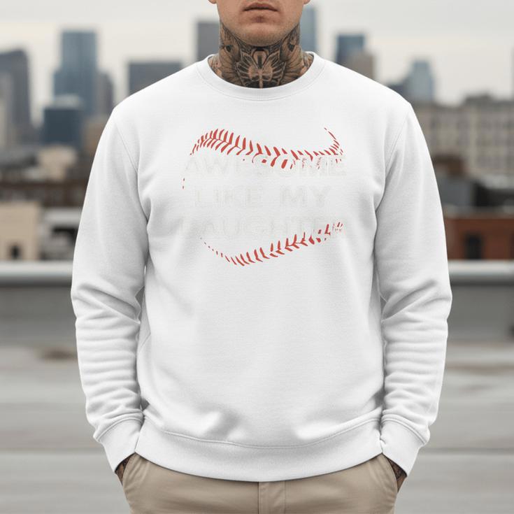 Awesome Like My Daughter Baseball Dad Premium Men Sweatshirt Awesome Like My Daughter Baseball Dad Premium Men Sweatshirt