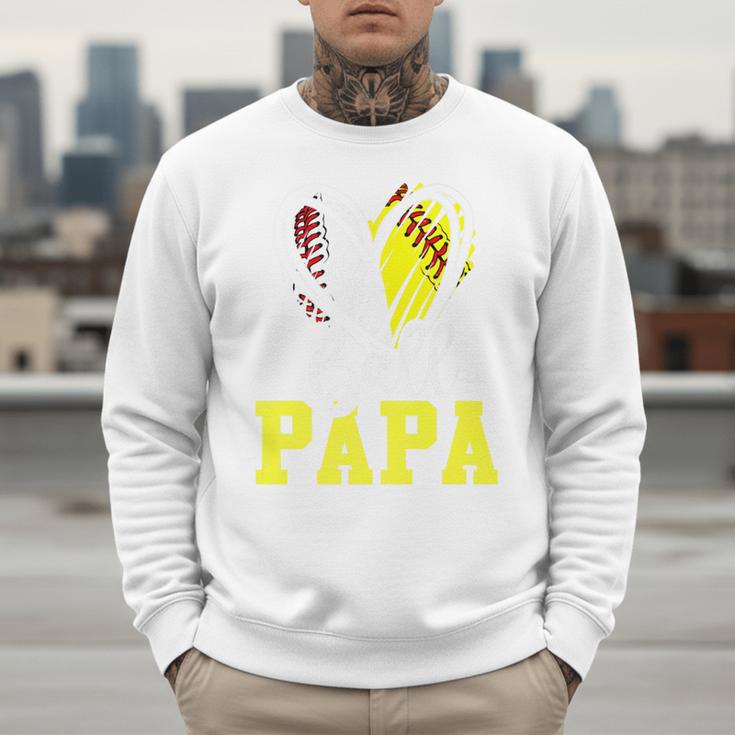 Ball Papa Softball Baseball Dad Daddy Premium Men Sweatshirt Ball Papa Softball Baseball Dad Daddy Premium Men Sweatshirt