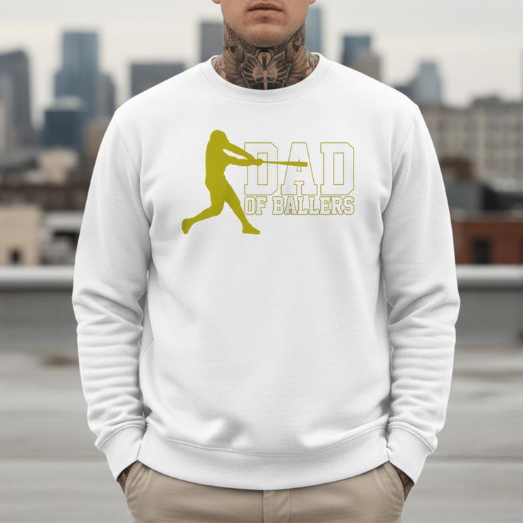 Baseball Dad Of Ballers Raglan Baseball Tee Men Sweatshirt