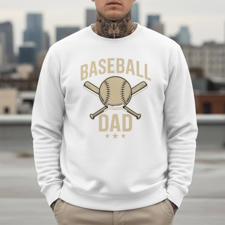 Baseball Dad Crossed Bats Cool Sports Fan Vintage Premium Men Sweatshirt Baseball Dad Crossed Bats Cool Sports Fan Vintage Premium Men Sweatshirt