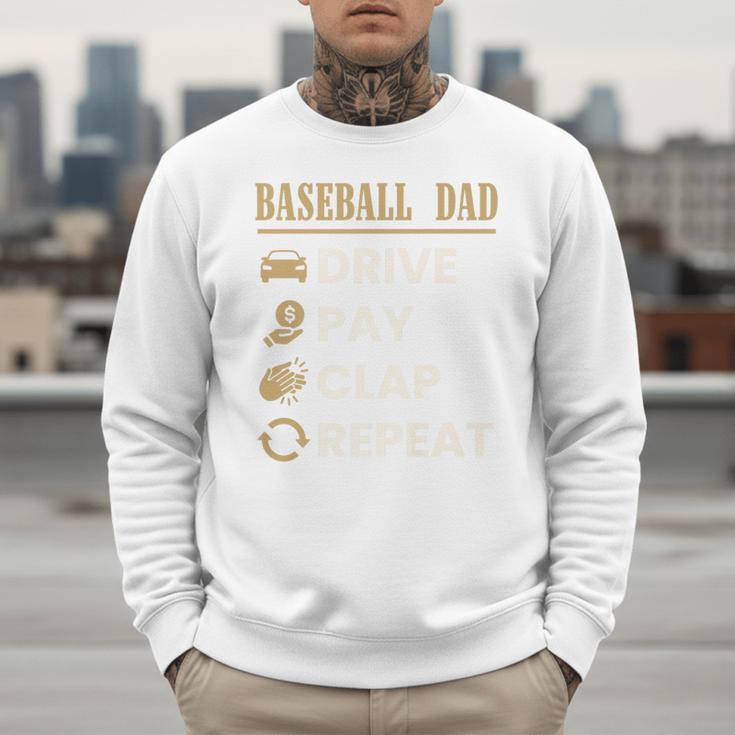 Baseball Dad Drive Pay Clap Repeat Father's Day Premium Men Sweatshirt Baseball Dad Drive Pay Clap Repeat Father's Day Premium Men Sweatshirt
