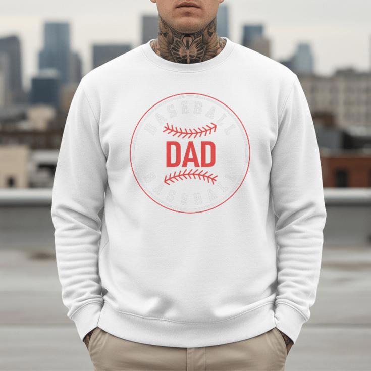 Baseball Dad Father Family Matching Premium Men Sweatshirt