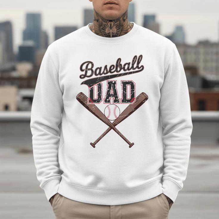 Baseball Dad Father's Day Baseball Daddy Game Day Toddlers Men Sweatshirt Baseball Dad Father's Day Baseball Daddy Game Day Toddlers Men Sweatshirt
