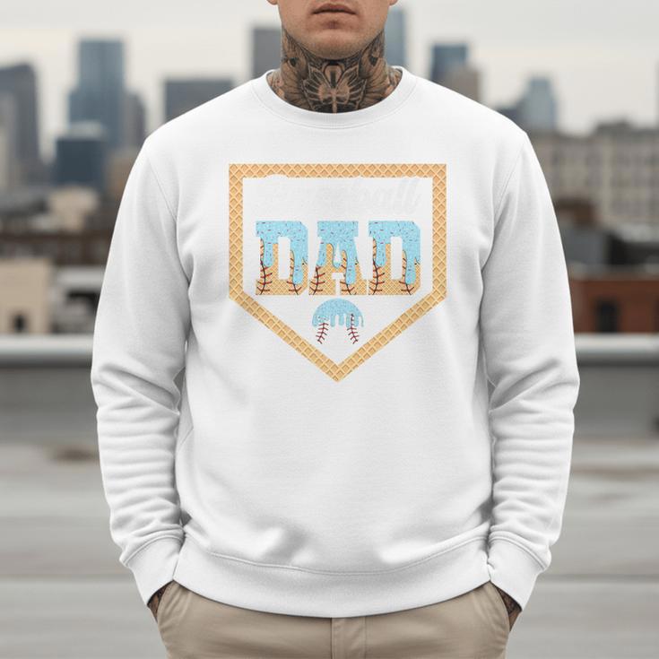 Baseball Dad Ice Cream Drip Home Plate Cool Fathers Day Premium Men Sweatshirt Baseball Dad Ice Cream Drip Home Plate Cool Fathers Day Premium Men Sweatshirt