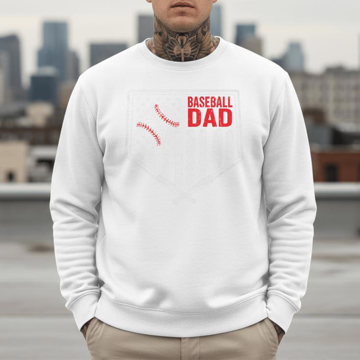 Baseball Dad Men USA American Flag Fathers Day 4th Of July Premium Men Sweatshirt Baseball Dad Men USA American Flag Fathers Day 4th Of July Premium Men Sweatshirt