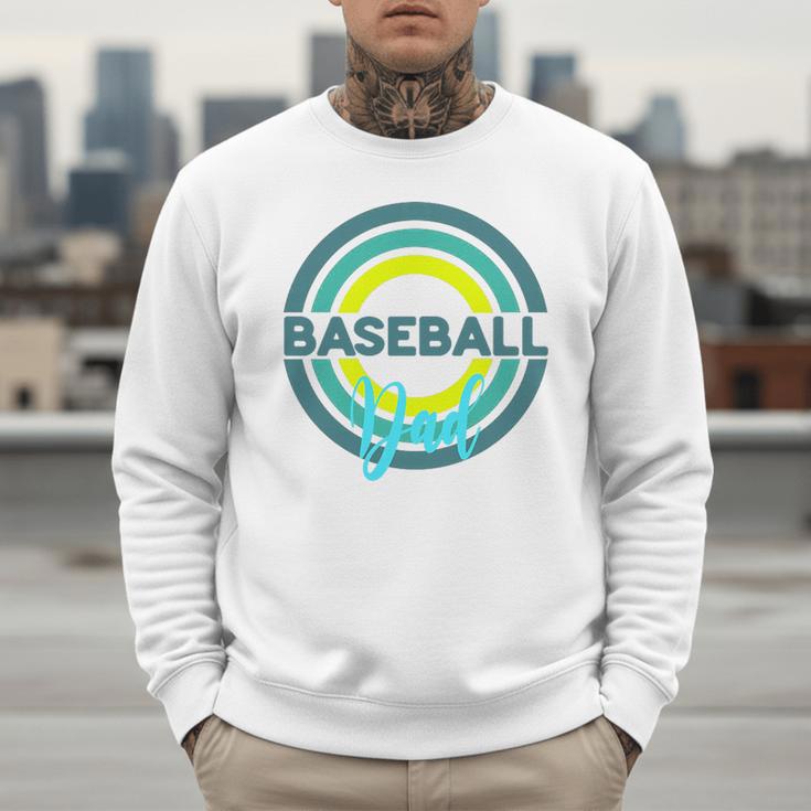 Baseball Dad With Modern Baseball Circles Premium Tri-Blend Men Sweatshirt