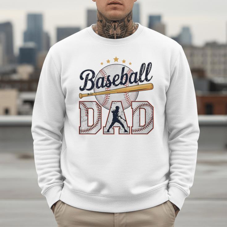 Baseball Dad Player Cool Retro Sports Fan Father's Day Premium Tri-Blend Men Sweatshirt Baseball Dad Player Cool Retro Sports Fan Father's Day Premium Tri-Blend Men Sweatshirt
