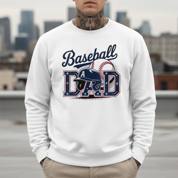 Baseball Dad Proud Fathers Sports Gear Men Sweatshirt