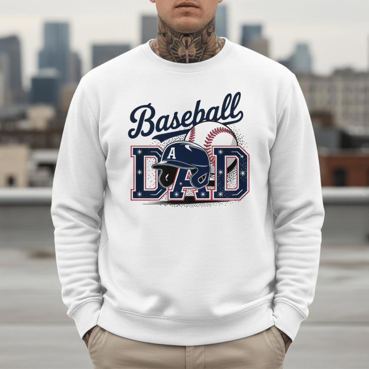 Baseball Dad Proud Fathers Sports Gear Premium Men Sweatshirt