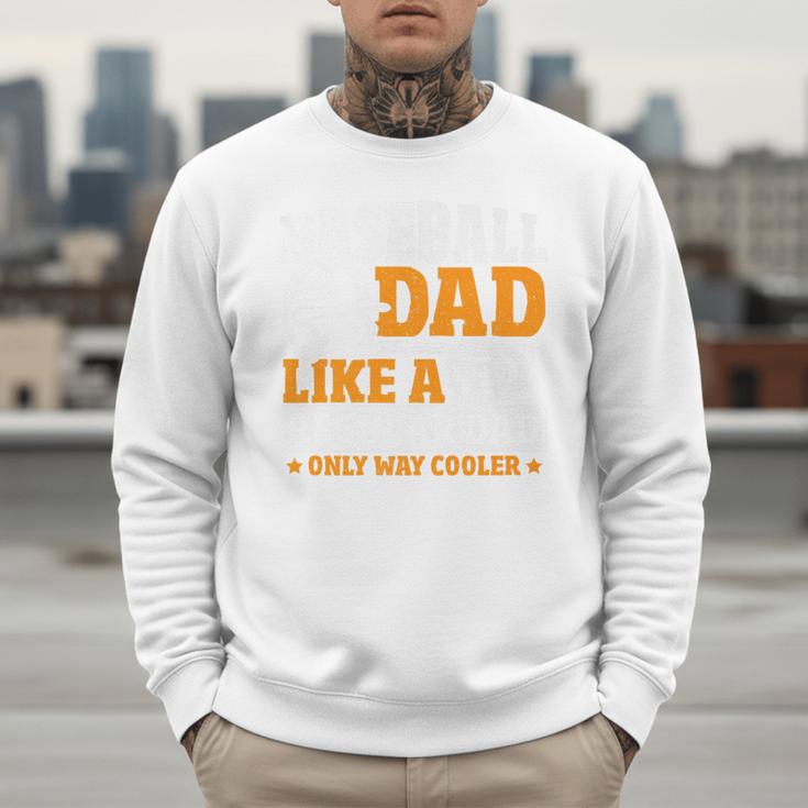 Baseball Dad Like a Regular Dad Only Way Cooler Premium Men Sweatshirt