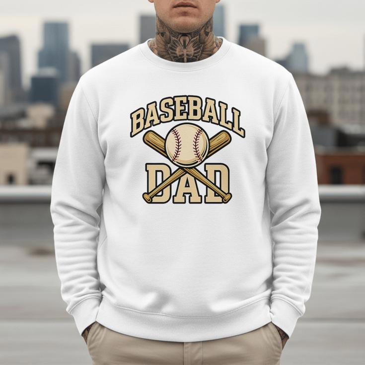 Baseball Dad Sports With Bats And Ball Graphic Premium Men Sweatshirt