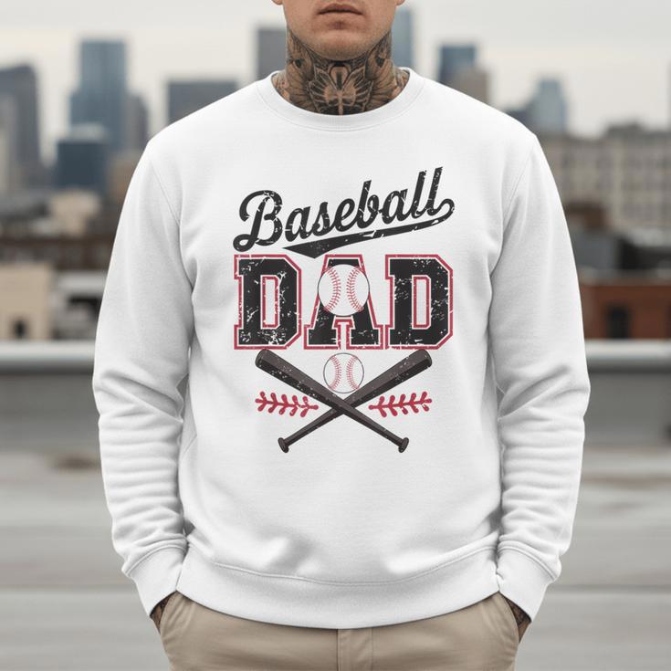 Baseball Daddy Father's Day Baseball Season Vintage Game Day Men Sweatshirt