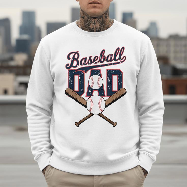 Cool Baseball Dad For Vintage Father's Day Game Day Men Sweatshirt Cool Baseball Dad For Vintage Father's Day Game Day Men Sweatshirt