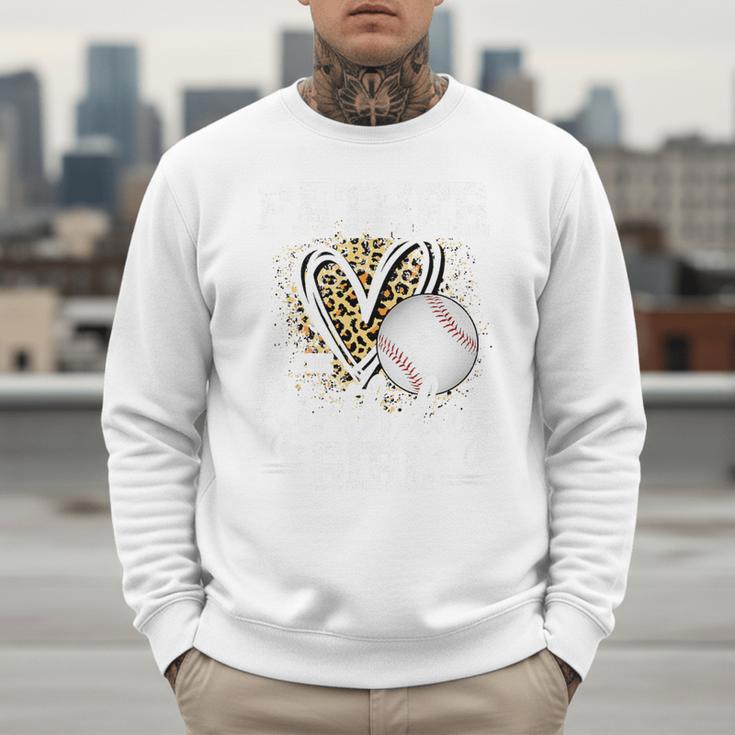 Father Of The Birthday Girl Baseball Dad Leopard Heart Premium Tri-Blend Men Sweatshirt