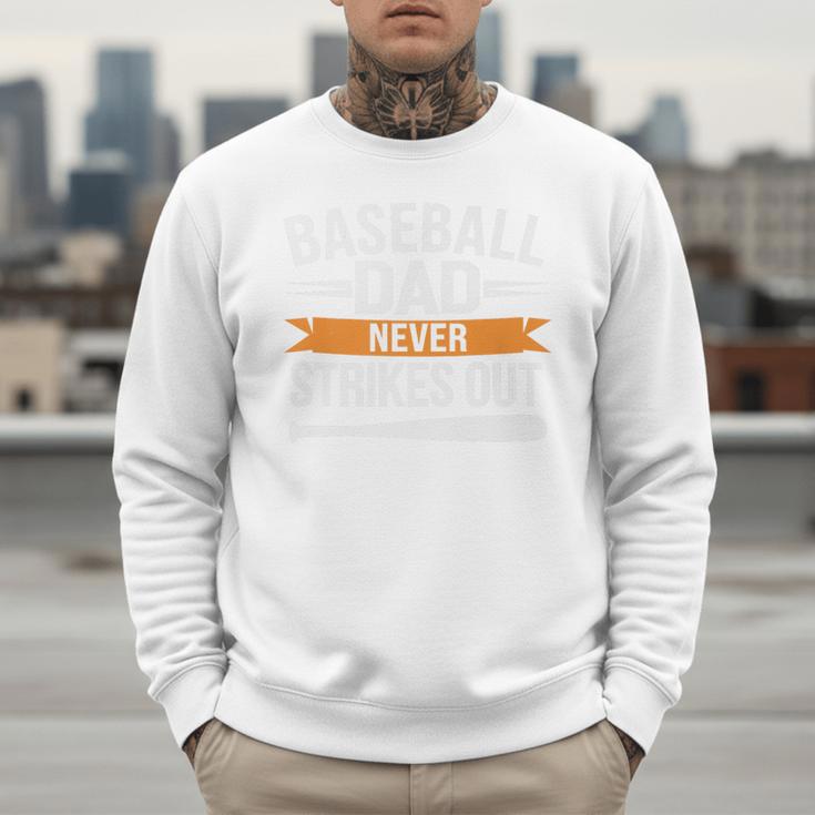 Father Fathers Day Baseball Lovers Baseball Dad Homerun Premium Men Sweatshirt