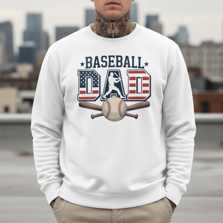 Patriotic Baseball Dad USA Flag American 4th Of July Men Sweatshirt Patriotic Baseball Dad USA Flag American 4th Of July Men Sweatshirt