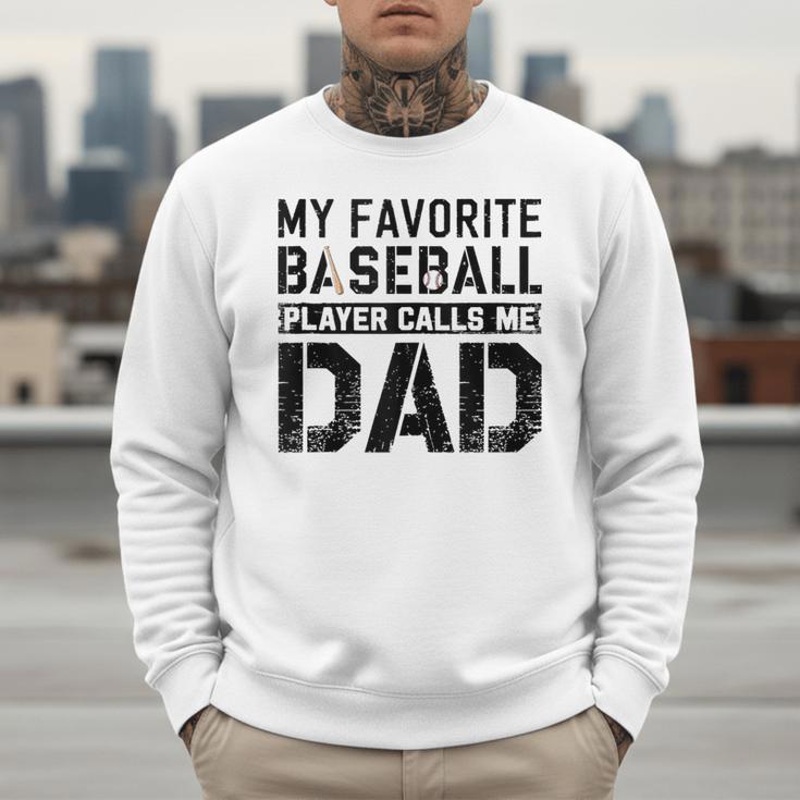Retro Baseball Dad My Favorite Baseball Player Calls Me Dad Men Sweatshirt Retro Baseball Dad My Favorite Baseball Player Calls Me Dad Men Sweatshirt