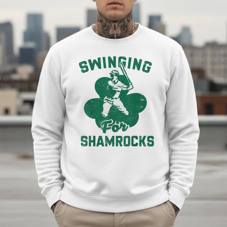 Shamrock Baseball Dad St Patricks Irish Ireland St Paddys Men Sweatshirt Shamrock Baseball Dad St Patricks Irish Ireland St Paddys Men Sweatshirt