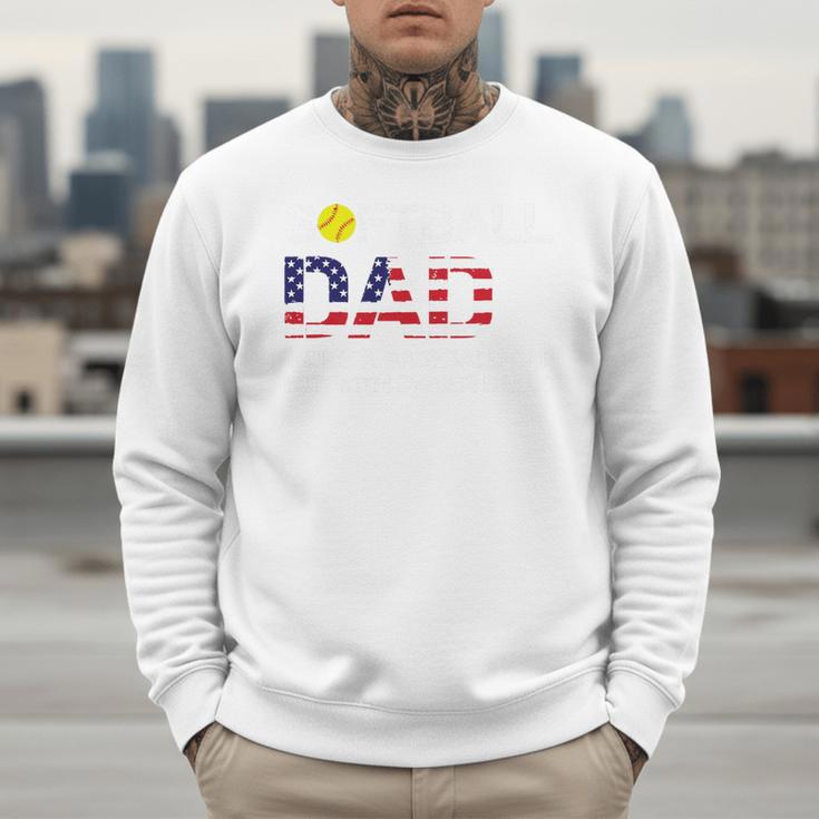 Softball Dad Like Baseball Dad But Bigger Balls Joke Premium Tri-Blend Men Sweatshirt Softball Dad Like Baseball Dad But Bigger Balls Joke Premium Tri-Blend Men Sweatshirt