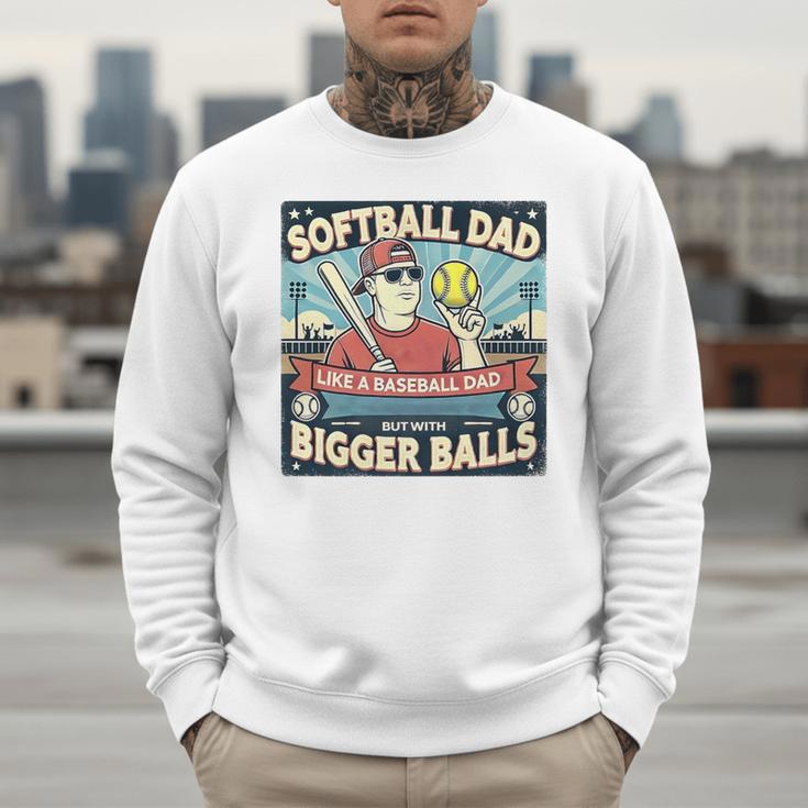 Softball Dad Like a Baseball Dad Gift Men Premium Men Sweatshirt Softball Dad Like a Baseball Dad Gift Men Premium Men Sweatshirt