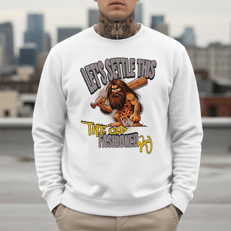 Stoneage Caveman Neolithic History Baseball Dad Father Premium Men Sweatshirt Stoneage Caveman Neolithic History Baseball Dad Father Premium Men Sweatshirt