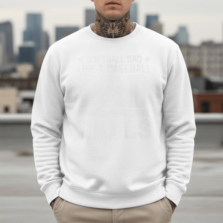 Vintage Softball Dad Like A Baseball Dad Fathers Day Premium Men Sweatshirt Vintage Softball Dad Like A Baseball Dad Fathers Day Premium Men Sweatshirt