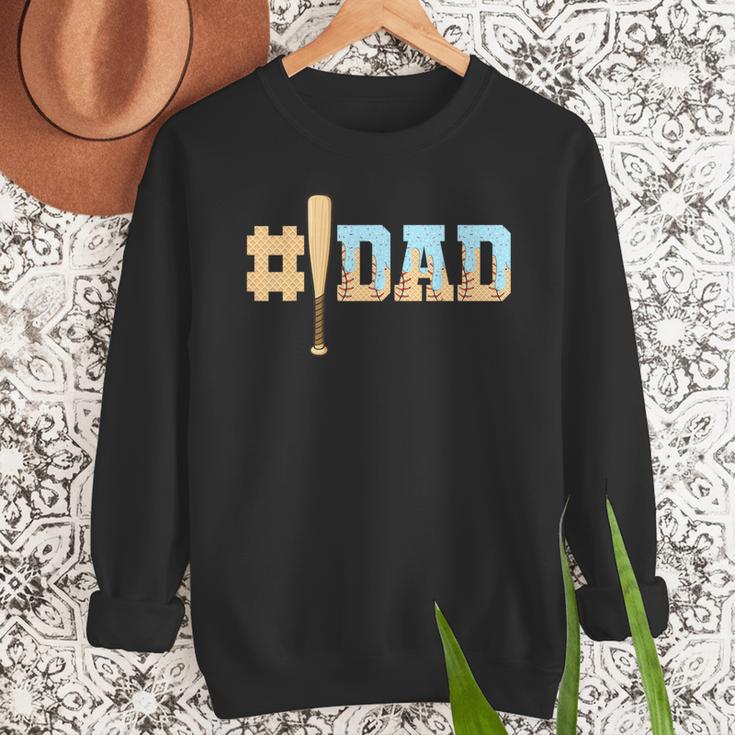 1 Dad Baseball Ice Cream Drip Fathers Day Baseball Daddy Men Sweatshirt 1 Dad Baseball Ice Cream Drip Fathers Day Baseball Daddy Men Sweatshirt