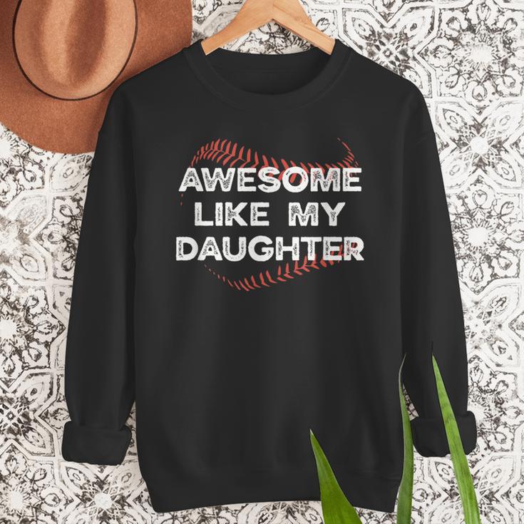 Awesome Like My Daughter Baseball Dad Men Sweatshirt