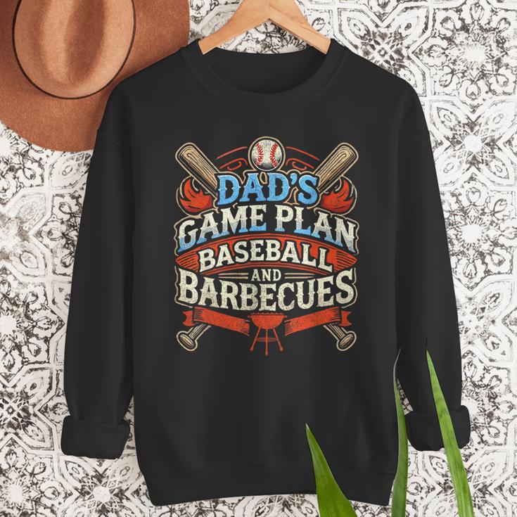 Baseball Dad BBQ Grill Dad's Game Plan Baseball & Barbecues Men Sweatshirt Baseball Dad BBQ Grill Dad's Game Plan Baseball & Barbecues Men Sweatshirt