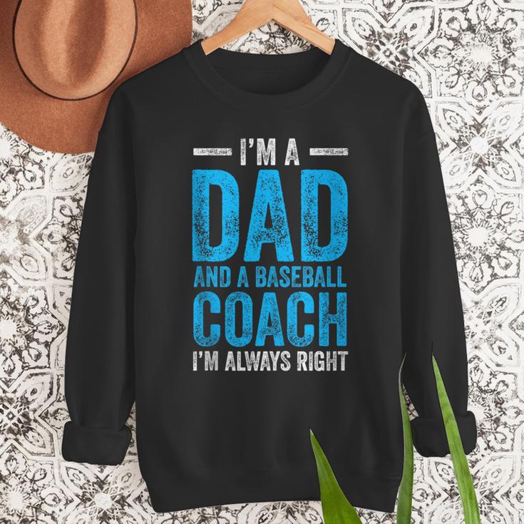 Baseball Dad Coach Father's Day Men Sweatshirt Baseball Dad Coach Father's Day Men Sweatshirt