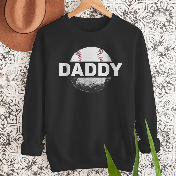 Baseball Dad Daddy Sports Fans Cool Baseball Sayings Men Sweatshirt