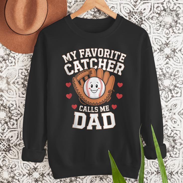 Baseball Dad Father's Day Catcher Men Men Sweatshirt Baseball Dad Father's Day Catcher Men Men Sweatshirt