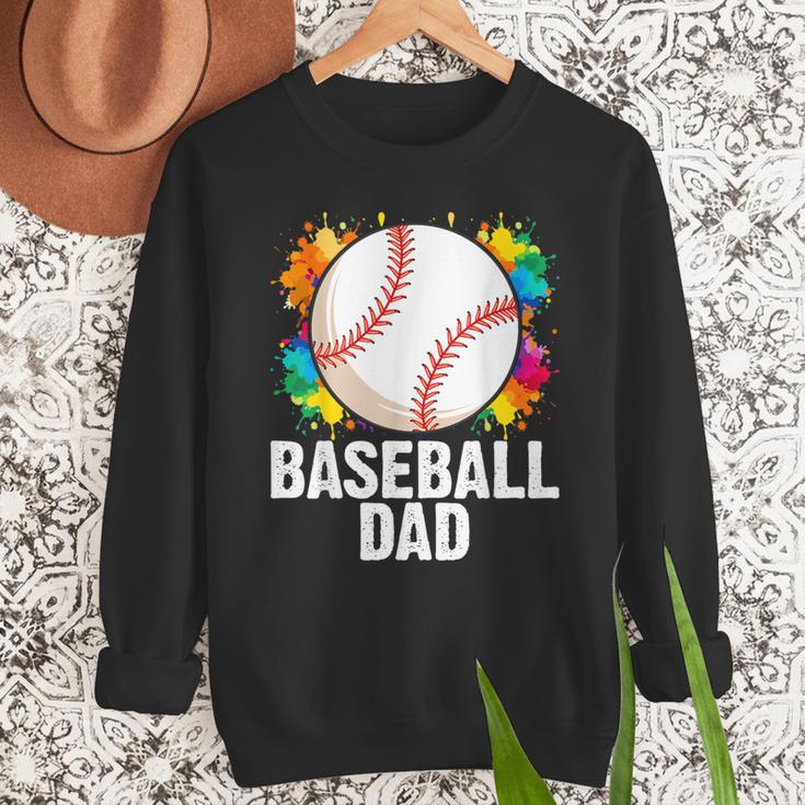 Baseball Dad Fathers Day For Daddy Papa Father Men Sweatshirt