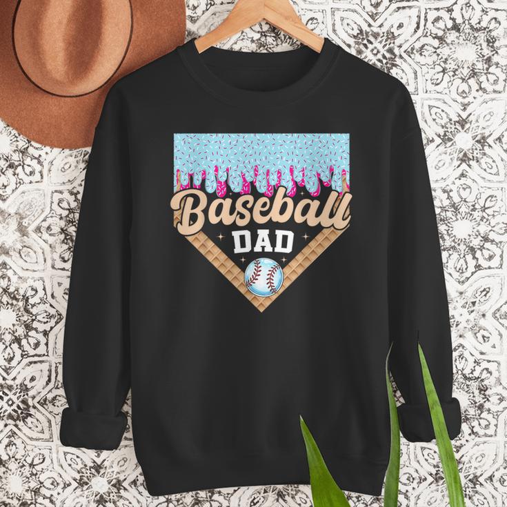 Baseball Dad Ice Cream Drip Fathers Day Men Sweatshirt Baseball Dad Ice Cream Drip Fathers Day Men Sweatshirt