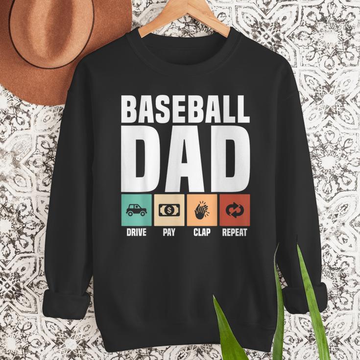 Baseball Dad Proud Little Slugger Father Humor Men Sweatshirt