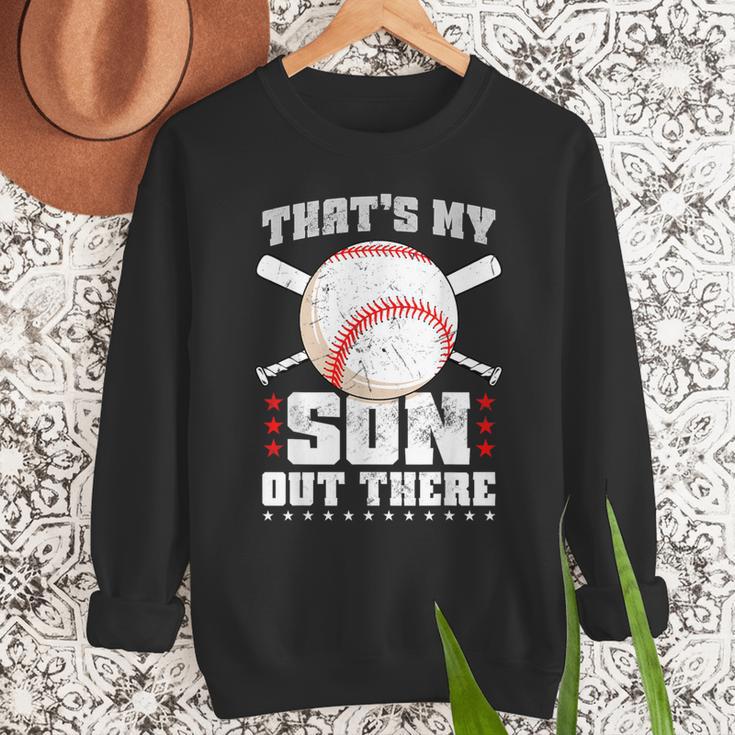 Baseball Dad Softball Game Son Out There Fathersday Baseball Men Sweatshirt