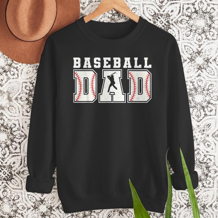 Baseball Dad Sport Happy Fathers Day Boys Kids Men Sweatshirt