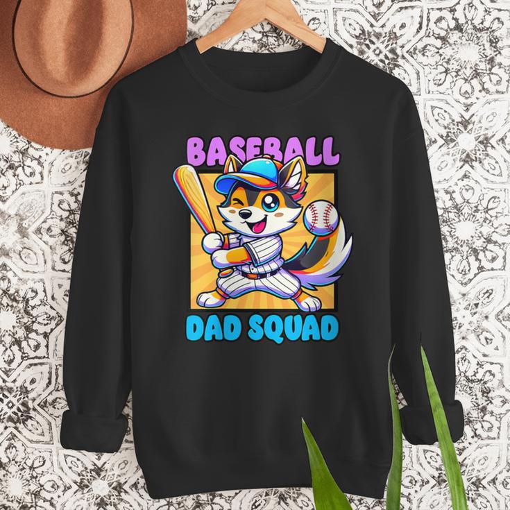 Baseball Dad Squad Fox On The Bat Men Sweatshirt