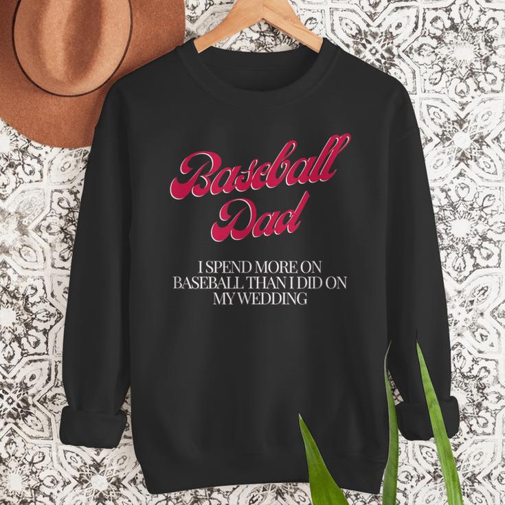 Baseball Dad Travel Ball Little League Husband Wedding Men Sweatshirt