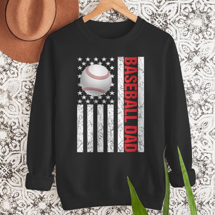 Baseball Dad USA American Flag Patriotic Dad 4th Of July Men Sweatshirt Baseball Dad USA American Flag Patriotic Dad 4th Of July Men Sweatshirt
