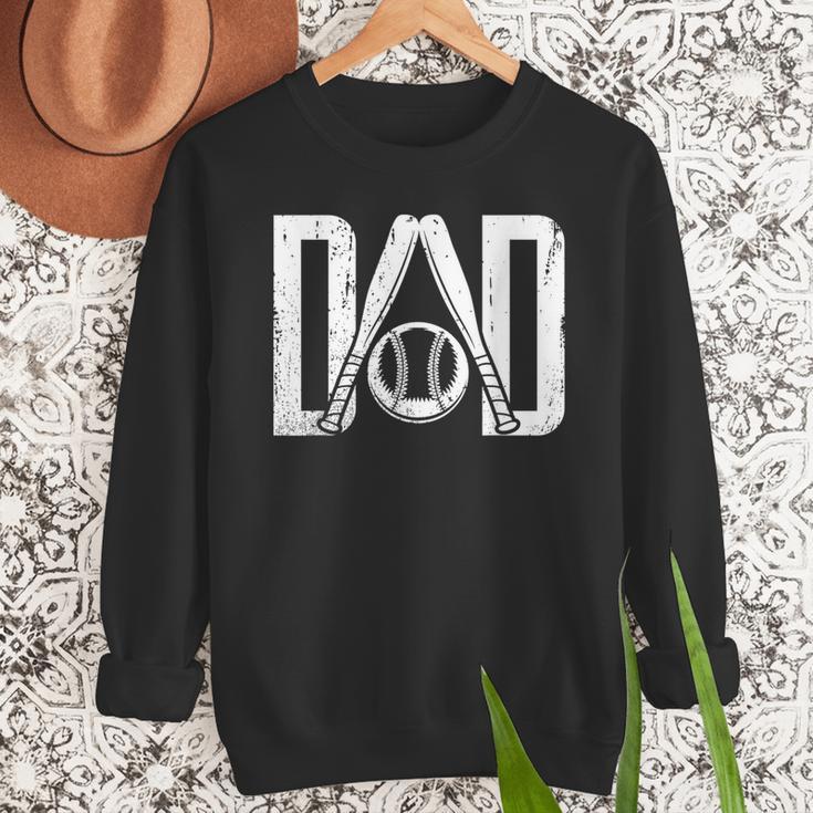 Best Baseball Dad Ever Vintage Clothing Baseball Father Day Men Sweatshirt