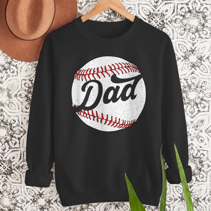 Dad Baseball Ball Vintage Groovy Baseball Daddy Fathers Day Men Sweatshirt Dad Baseball Ball Vintage Groovy Baseball Daddy Fathers Day Men Sweatshirt