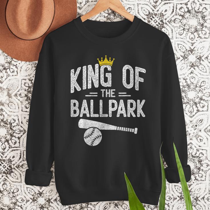 Dad Baseball For Men Baseball Dad King Of Ballpark Men Sweatshirt