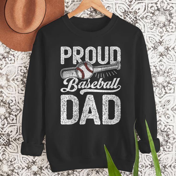 Dad Baseball For Men Proud Baseball Dad & Son Men Sweatshirt