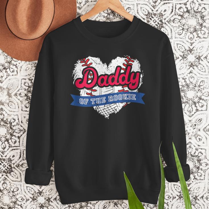 Daddy Of The Rookie Baseball Dad Retro Love Heart Birthday Men Sweatshirt Daddy Of The Rookie Baseball Dad Retro Love Heart Birthday Men Sweatshirt