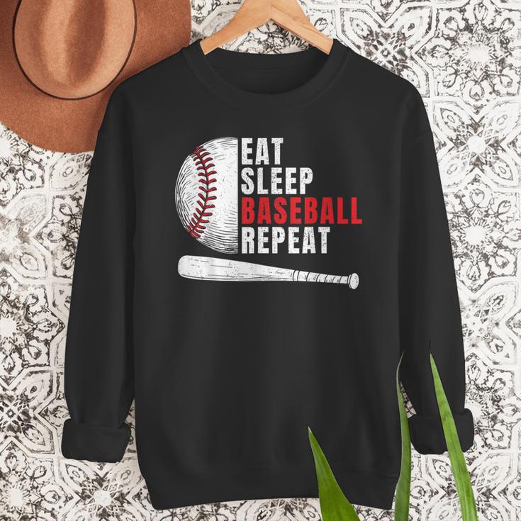 Eat Sleep Baseball Repeat Humor Baseball Dad Players Men Sweatshirt Eat Sleep Baseball Repeat Humor Baseball Dad Players Men Sweatshirt