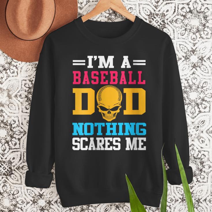 I'm A Baseball Dad Nothing Scares Me Softball Player Men Sweatshirt