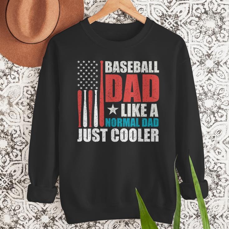 Patriotic Baseball Dad Father's Day American Flag Men Sweatshirt Patriotic Baseball Dad Father's Day American Flag Men Sweatshirt