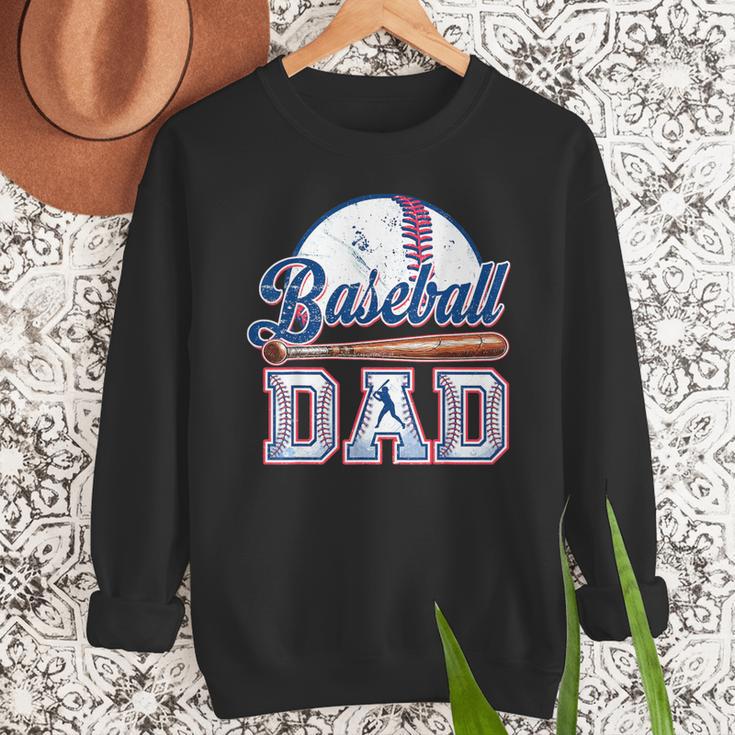 Retro Baseball Dad Game Day Sport Dad Father's Day Men Sweatshirt